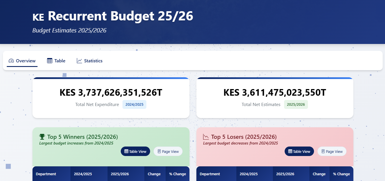 Recurrent Budget Digital Tool Preview